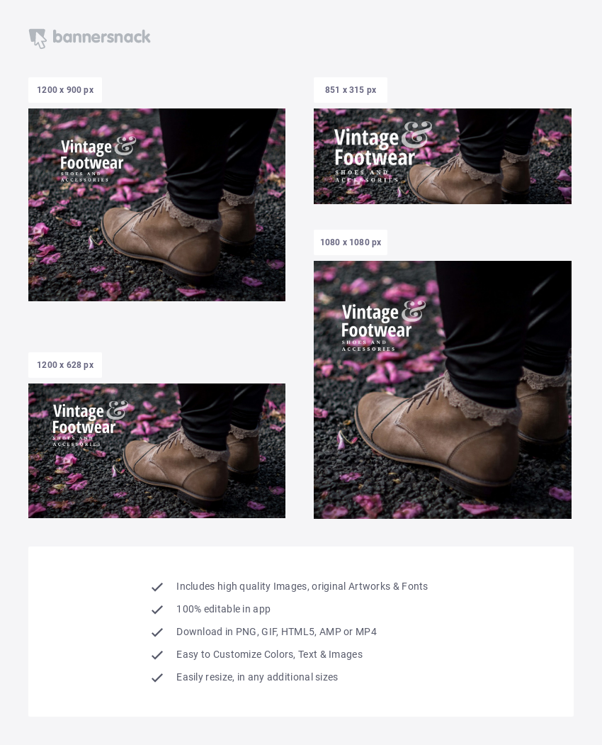 Footwear Facebook Cover Template - social