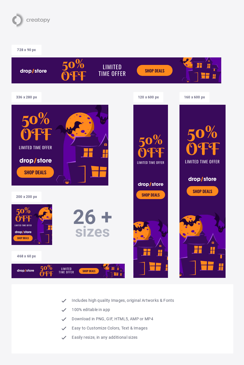 Purple Limited Time Halloween Offer - display