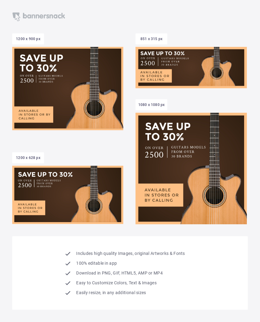 Ad For Musical Instruments Stores - social