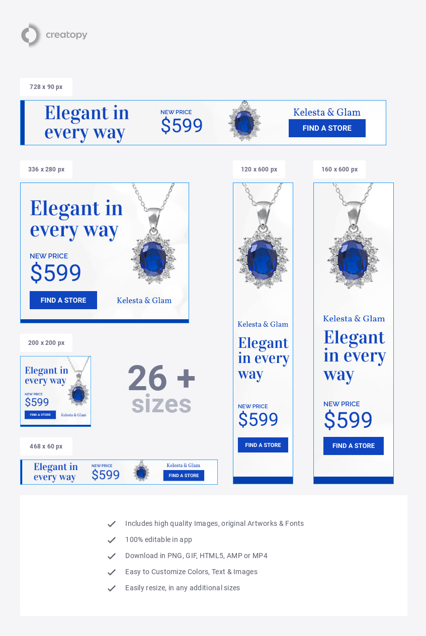Elegant Sapphire Necklace - display