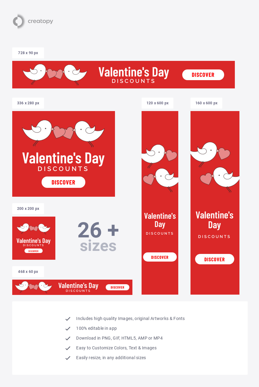 Valentine's Day Bird Discounts - display