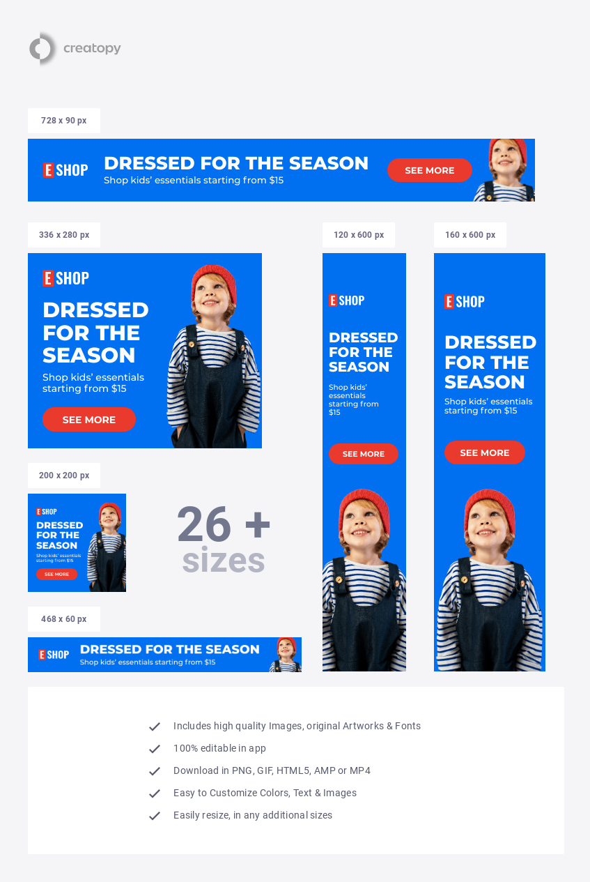 Dress Kids For The Season - display