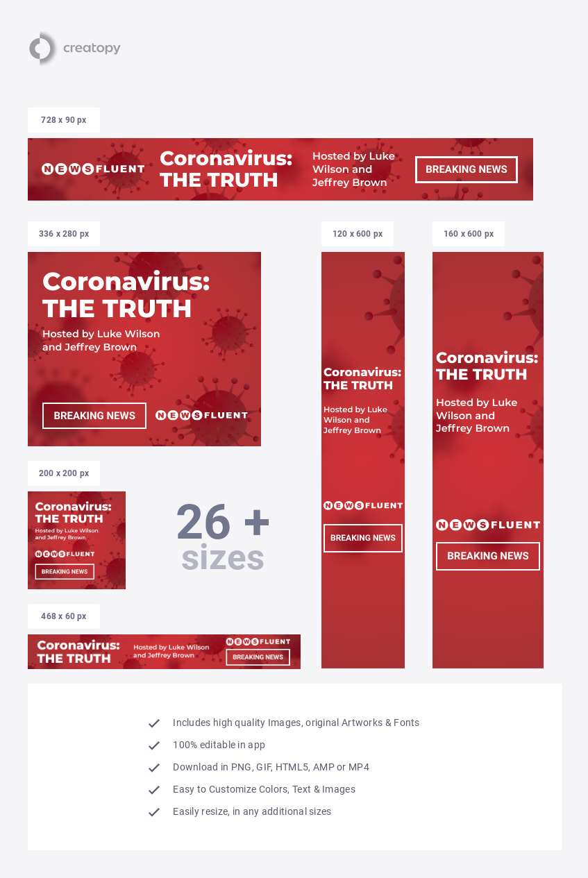 Coronavirus Breaking News - display