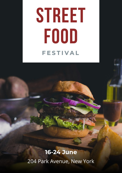 Street Food Festival Burger – Flyer Template