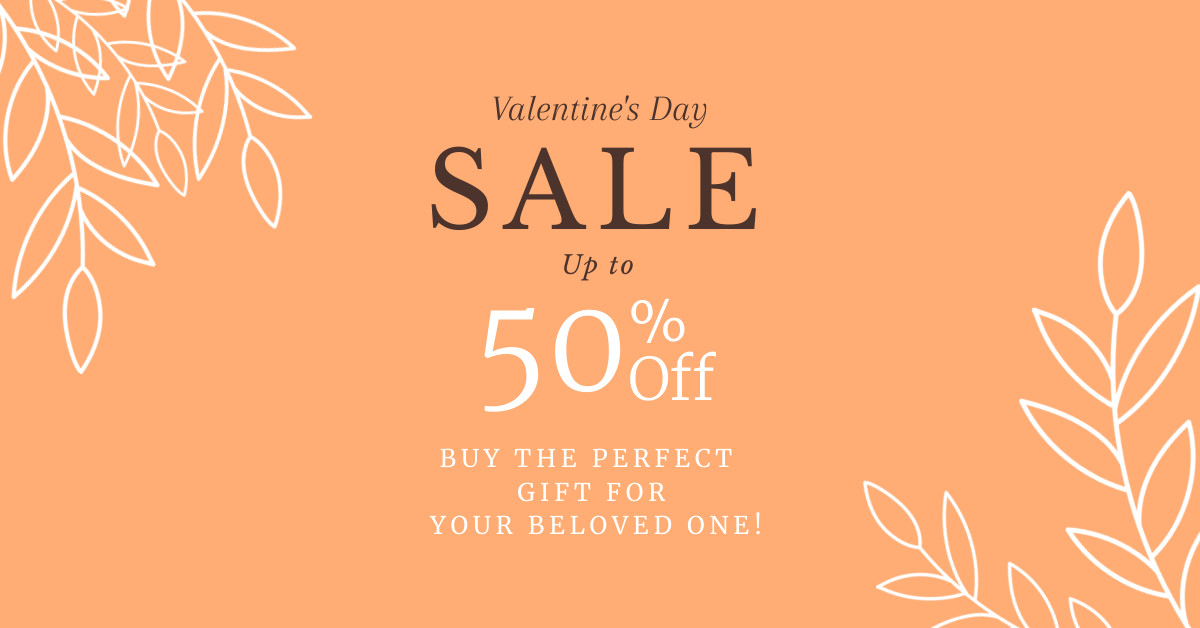 The Perfect Valentine's Day Gift Sale Responsive Landscape Art 1200x628