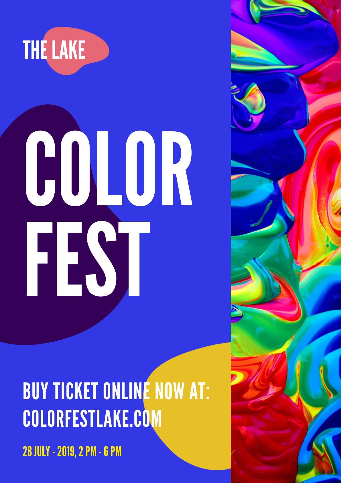 The Lake Color Fest – Poster Template 1191x1684