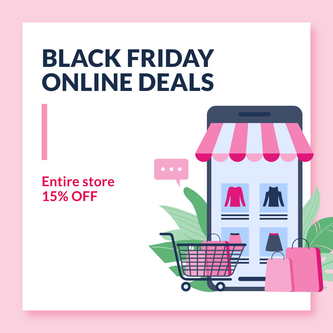 Black Friday Entire Store Illustration Online Deals 