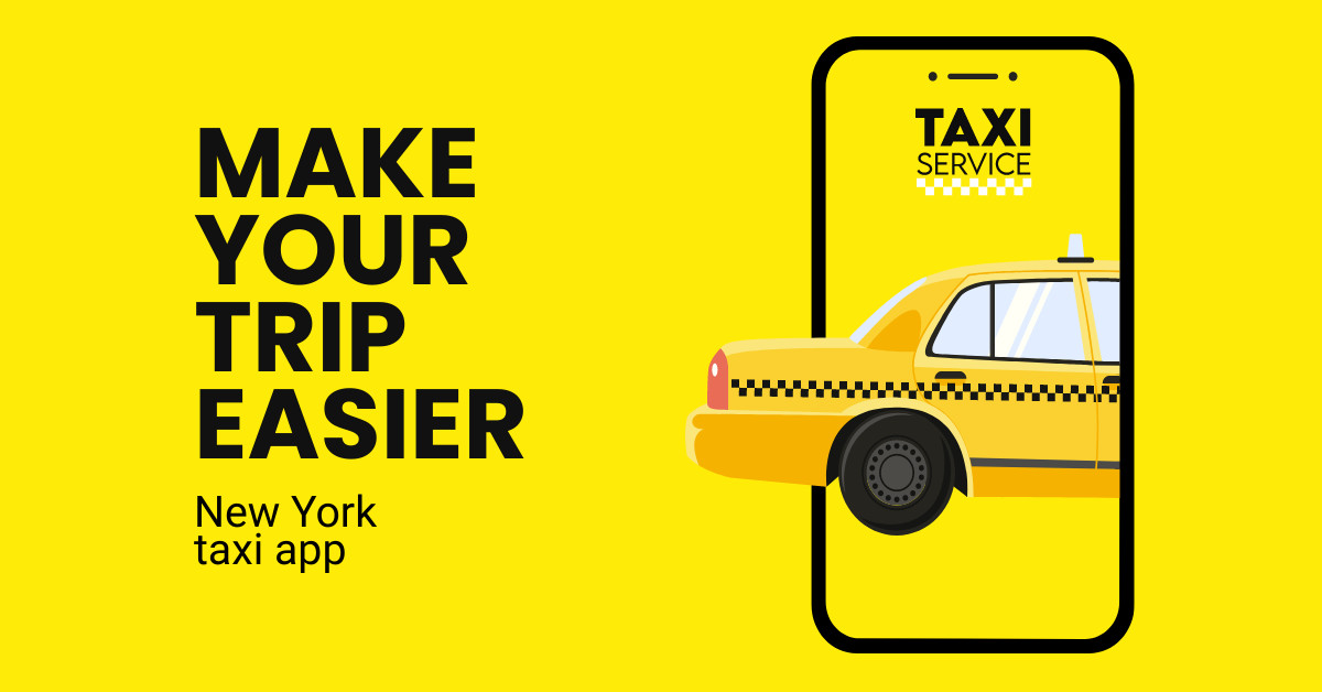 Make Your Trip Easier with Taxi App  Responsive Landscape Art 1200x628
