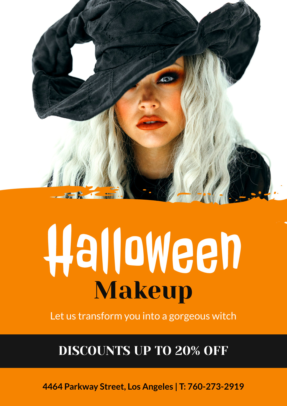 Gorgeous Witch Halloween Makeup Poster