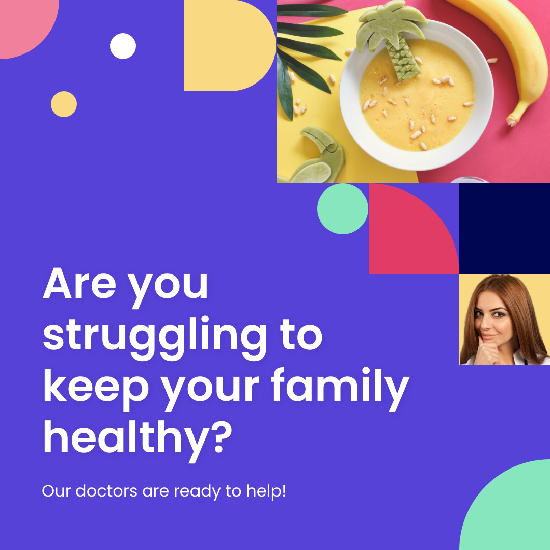 Keep Your Family Healthy Colorful Shapes