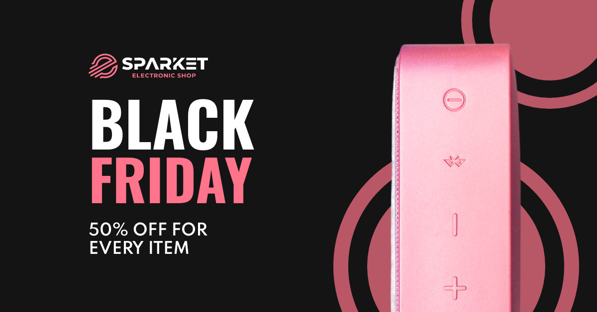 Black Friday Pink Portable Speaker Responsive Landscape Art 1200x628