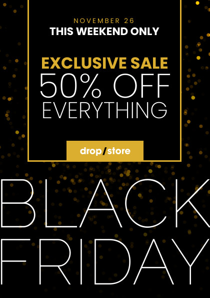 Black Friday Exclusive Gold Glitter Sales Flyer