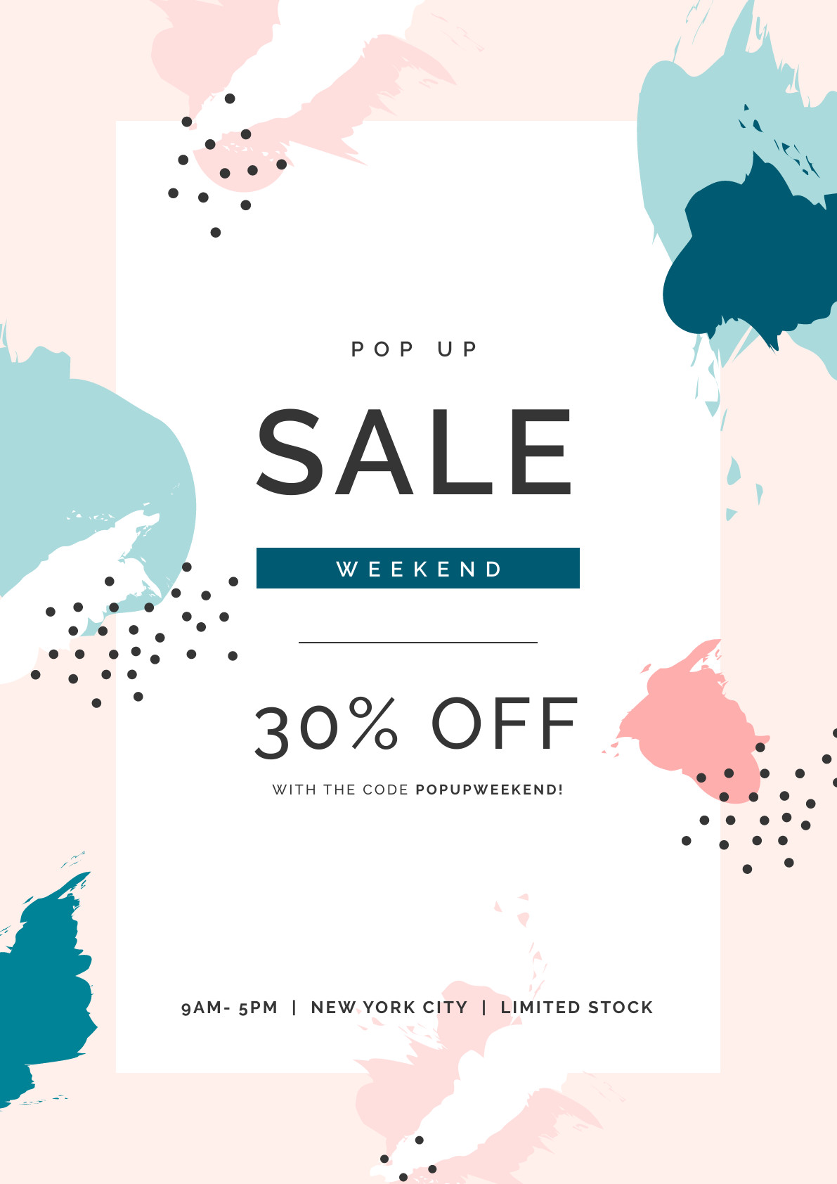Pop Up Sale – Poster Template 1191x1684