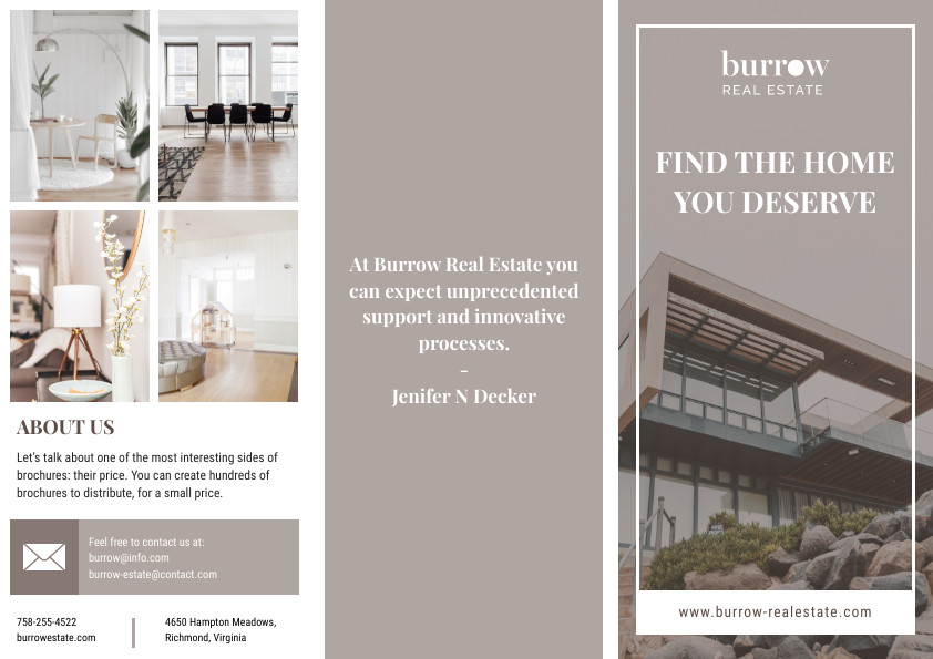 Find The Home You Deserve – Brochure Template