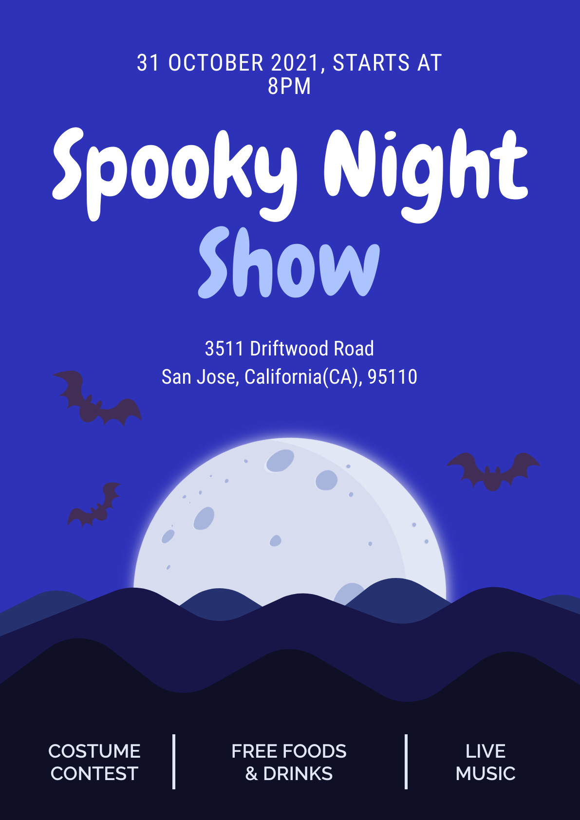 Halloween Spooky Night Show Poster