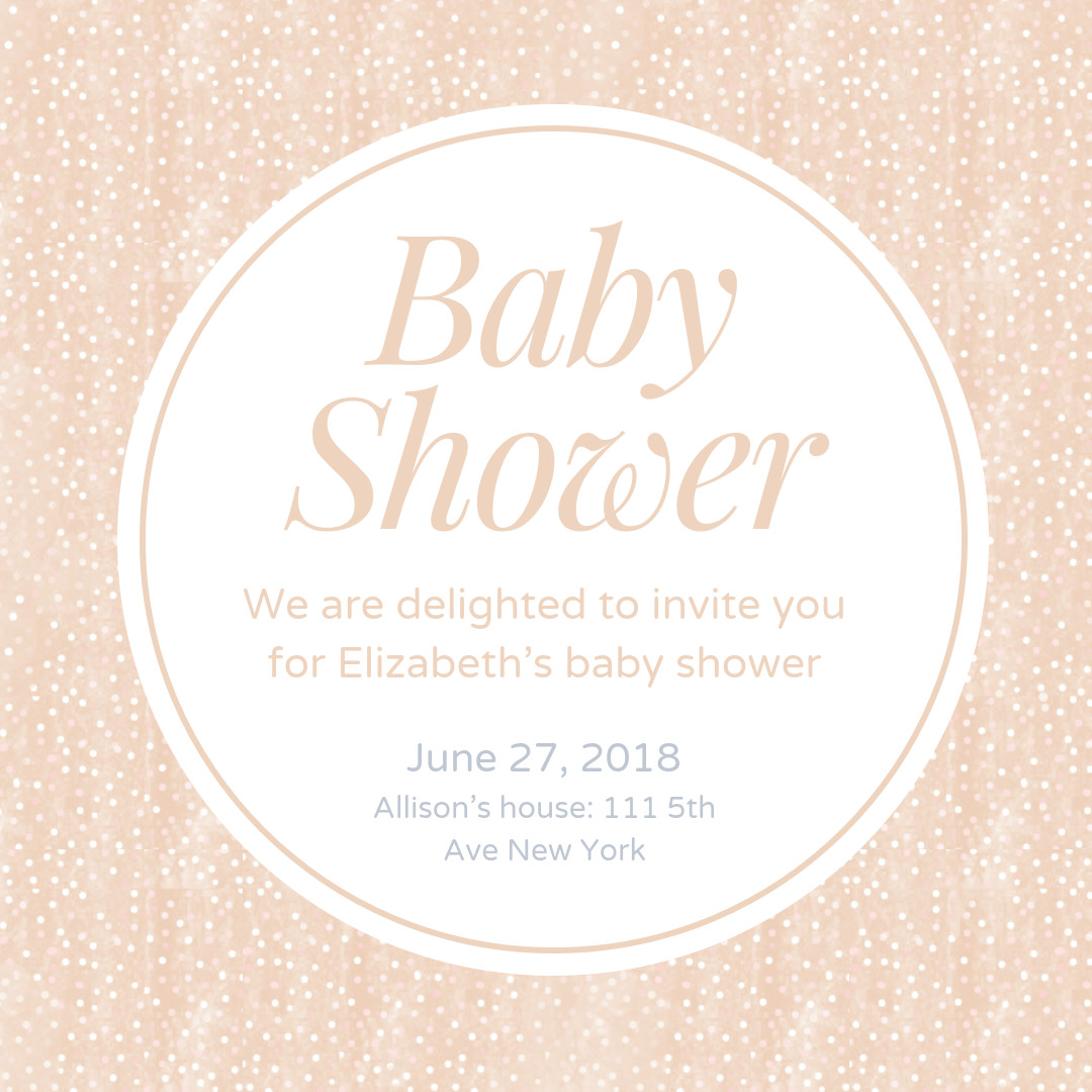 Baby Shower Facebook Post Template