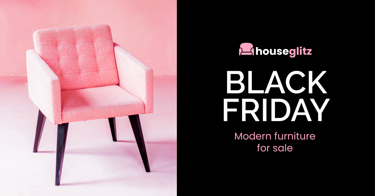 Black Friday Modern Pink Furniture Sale Responsive Landscape Art 1200x628