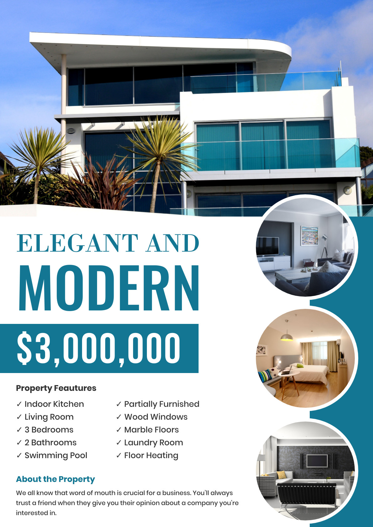 Elegant and Modern Living – Poster Template