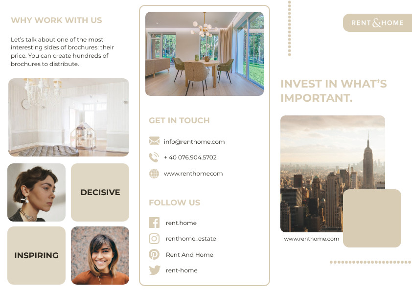 Rent and Home Invest – Brochure Template