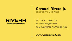 Sam Rivera Construction Ceo Business – Card Template