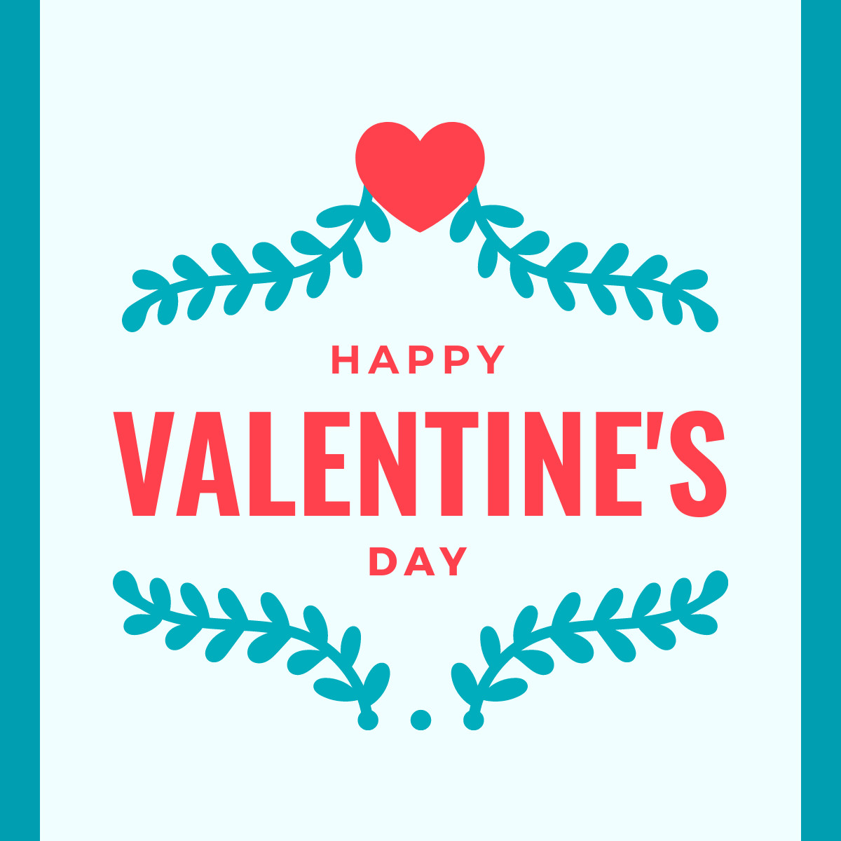 Heart Decoration Happy Valentine's Day Responsive Square Art 1200x1200