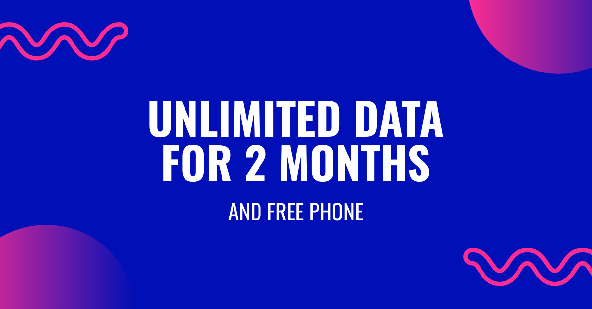 Unlimited Data Deal and Free Phone  Responsive Landscape Art 1200x628