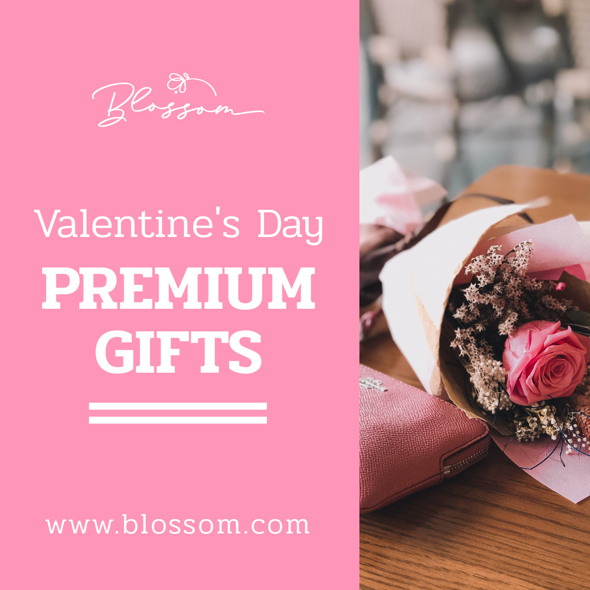 Valentine's Day Premium Pink Gifts Responsive Square Art 1200x1200