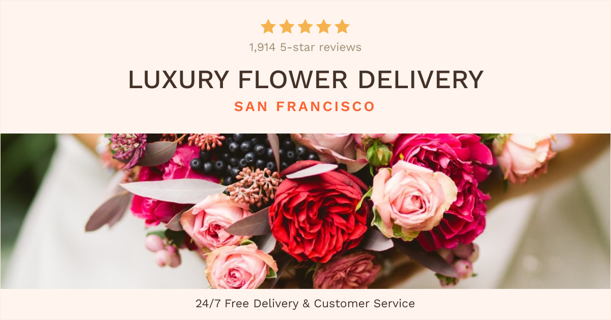 Luxury Flower Delivery Responsive Landscape Art 1200x628