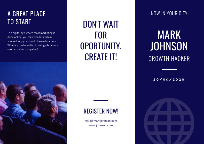 Mark Johnson Growth Hacker – Brochure Template