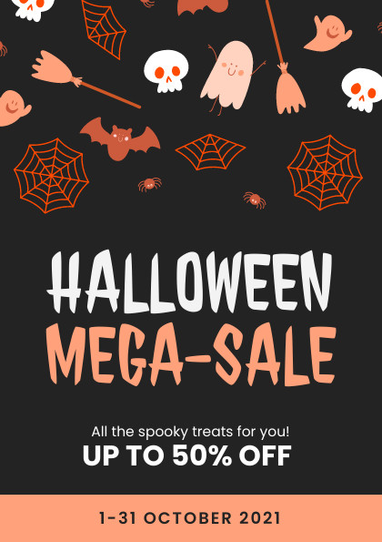 Halloween Mega Sale Spooky Treats Flyer