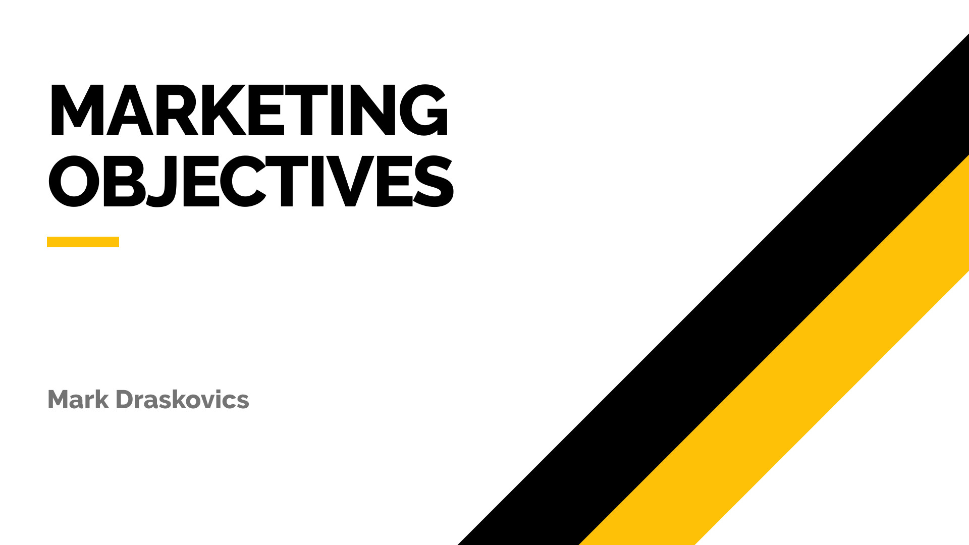 Marketing Objectives 2019 – Presentation Template
