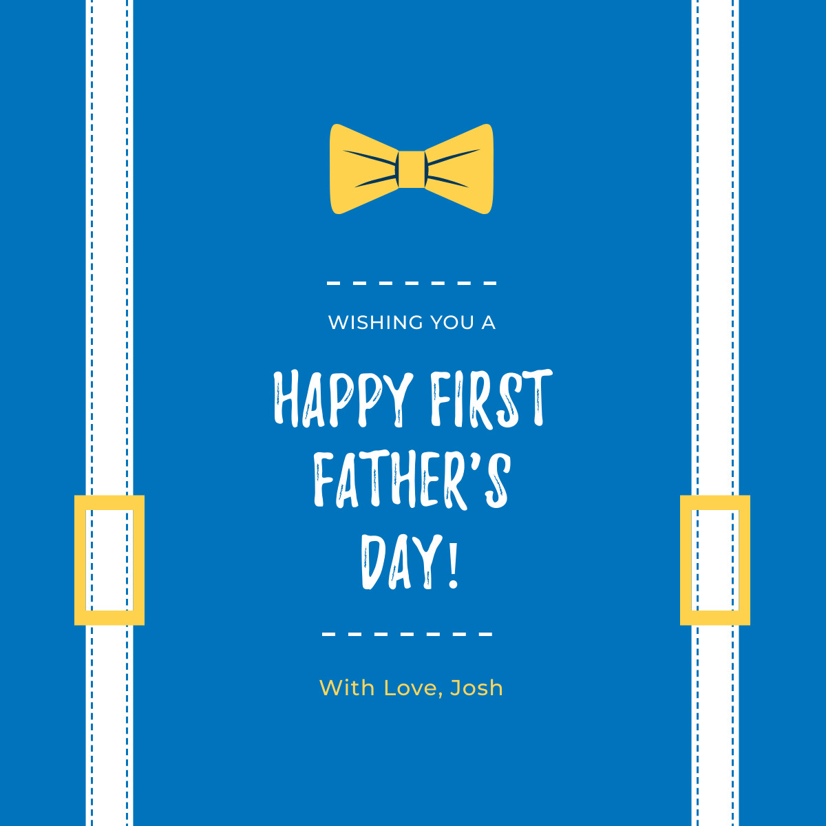 Happy Father's Day Ad Template Responsive Square Art 1200x1200