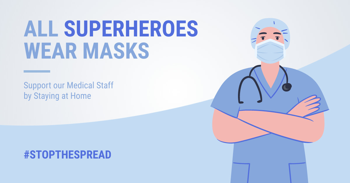 All Superhero Doctors Wear Masks Responsive Landscape Art 1200x628