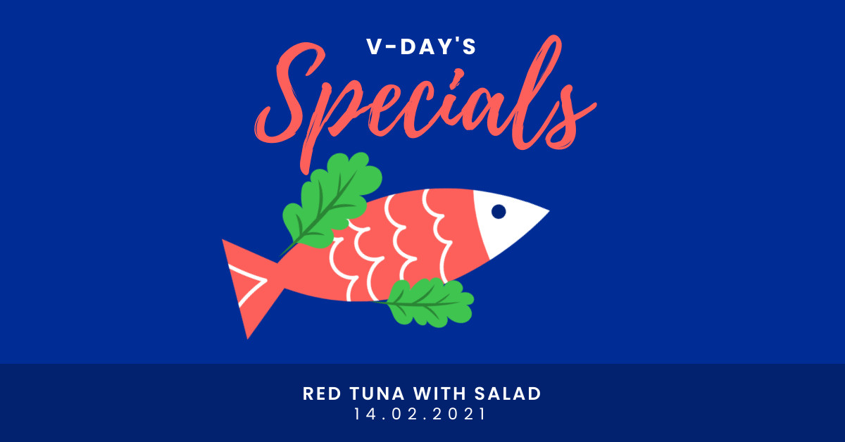 Valentine's Day Red Tuna Salad Responsive Landscape Art 1200x628