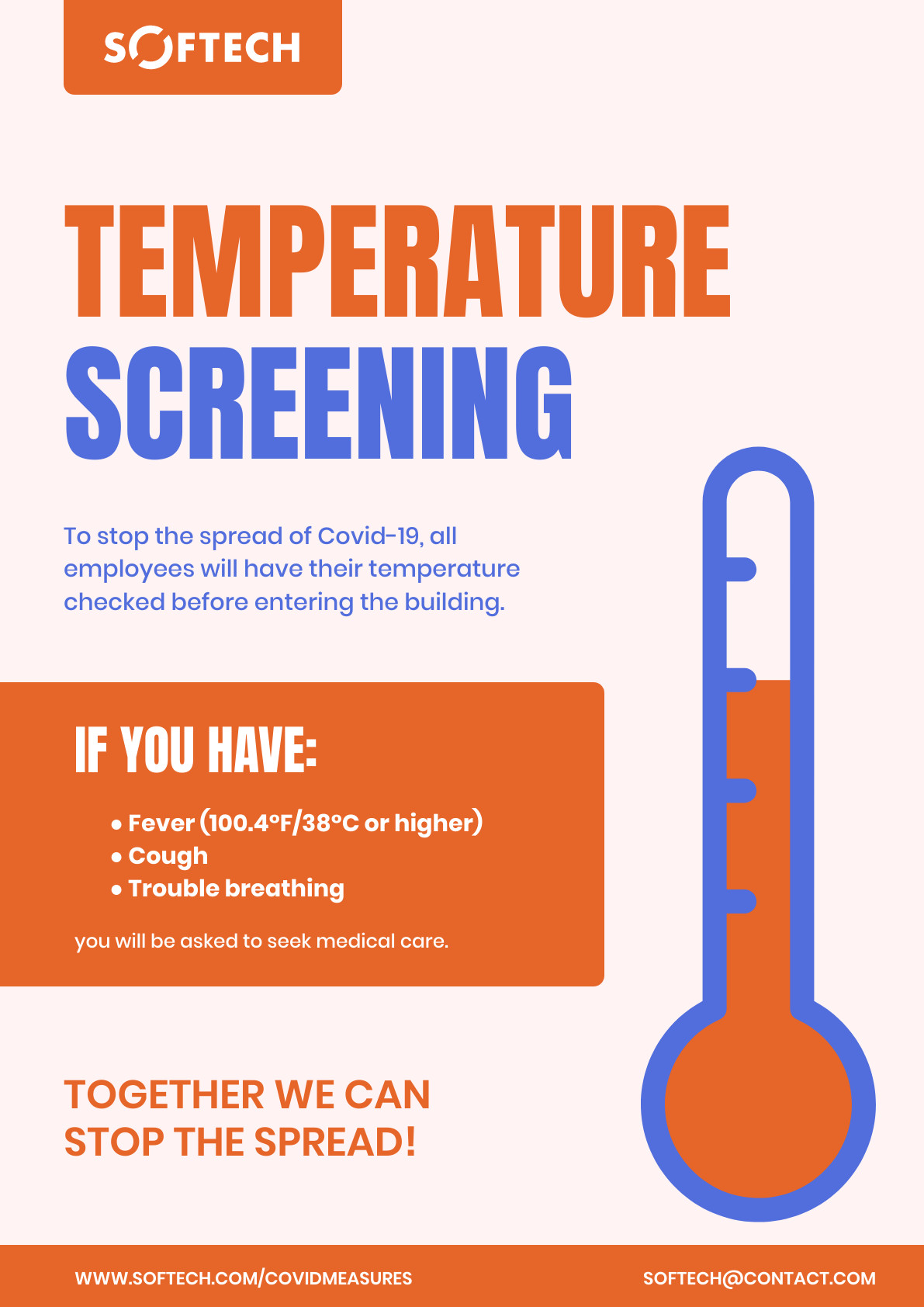 Temperature Screening Covid19 – Poster Template