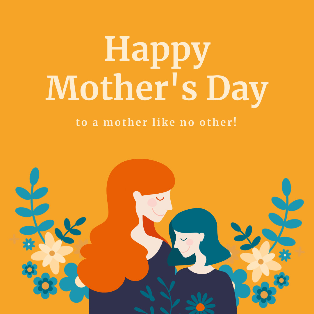 Colorful Happy Mother's Day Illustration