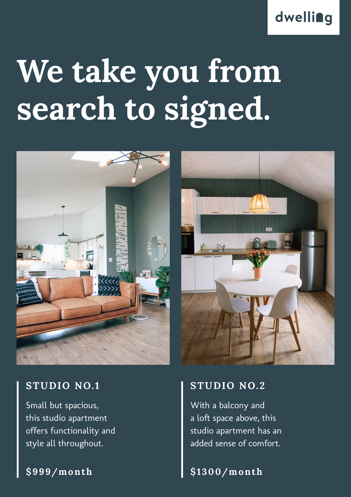 Search Studio Apartments – Poster Template 