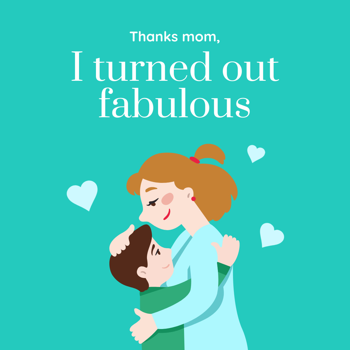 Fabulous Mother's Day Illustration Responsive Square Art 1200x1200