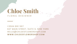 Floral Designer Business Card Template