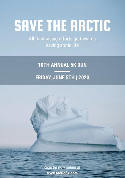 Save the Arctic Earth Day – Flyer Template 420x595