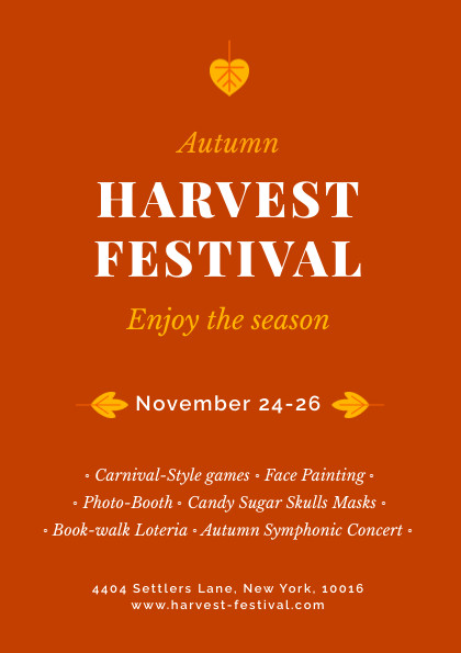 Autumn Harvest Festivals Flyer Template