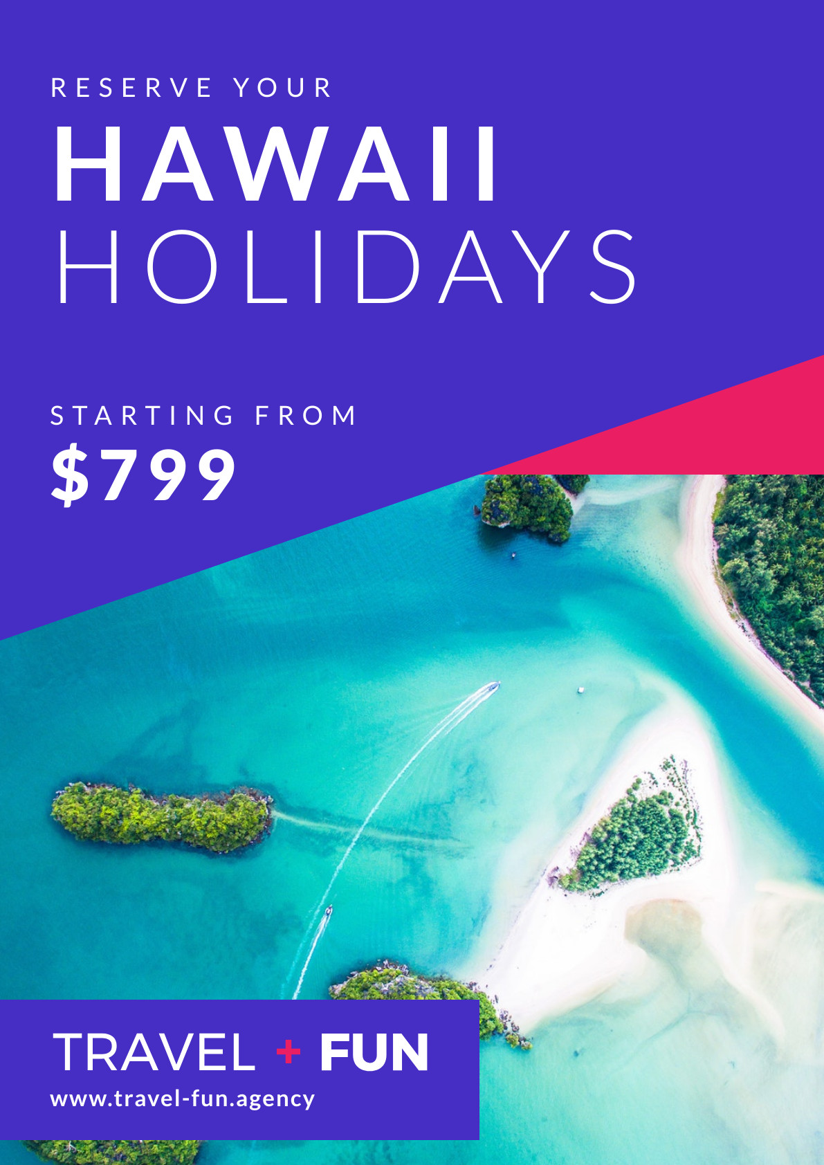 Reserve your Hawaii Holidays – Poster Template