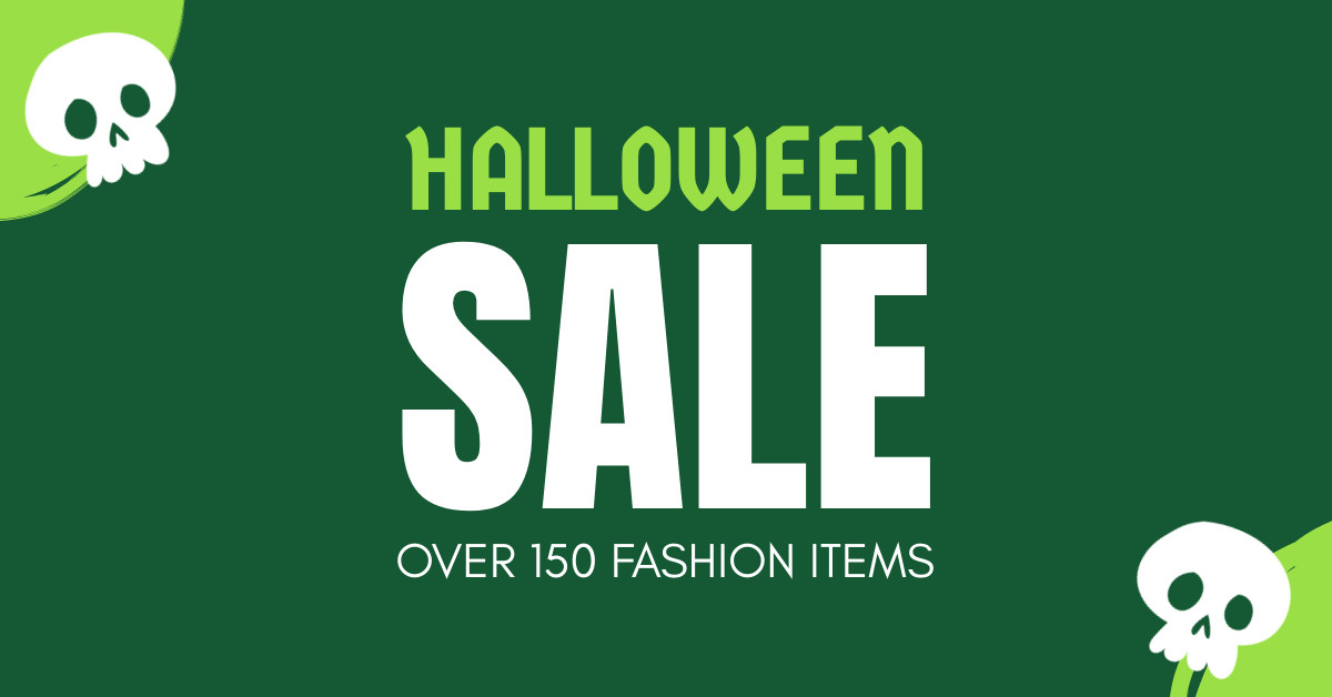 Fashion Items Halloween Sale Responsive Landscape Art 1200x628