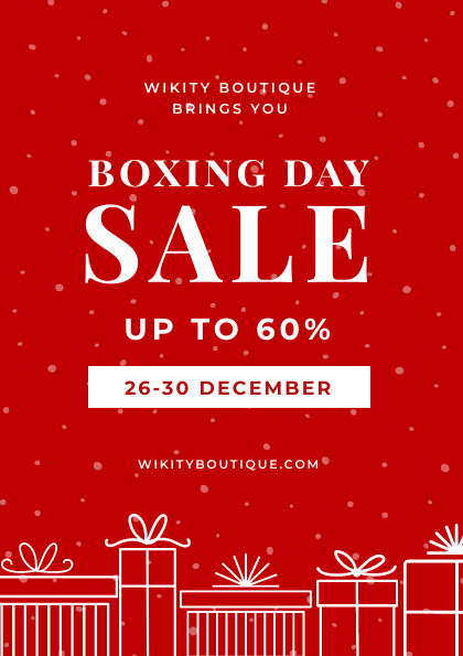 Red Boutique Boxing Day Sale Flyer