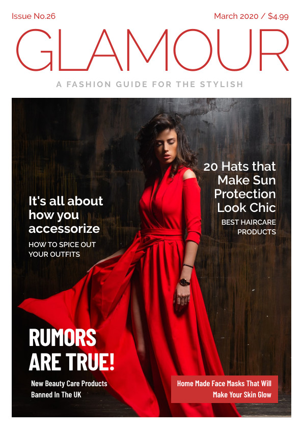 Glamour Fashion Guide – Magazine Cover Template