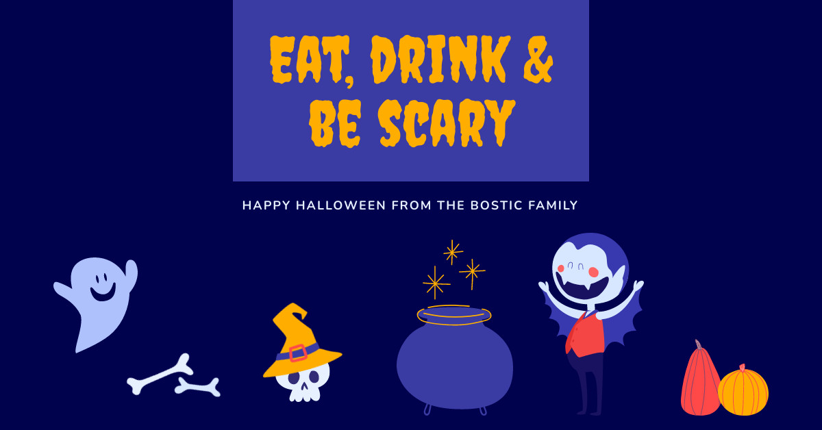 Eat Drink and Be Scary Halloween  Responsive Landscape Art 1200x628