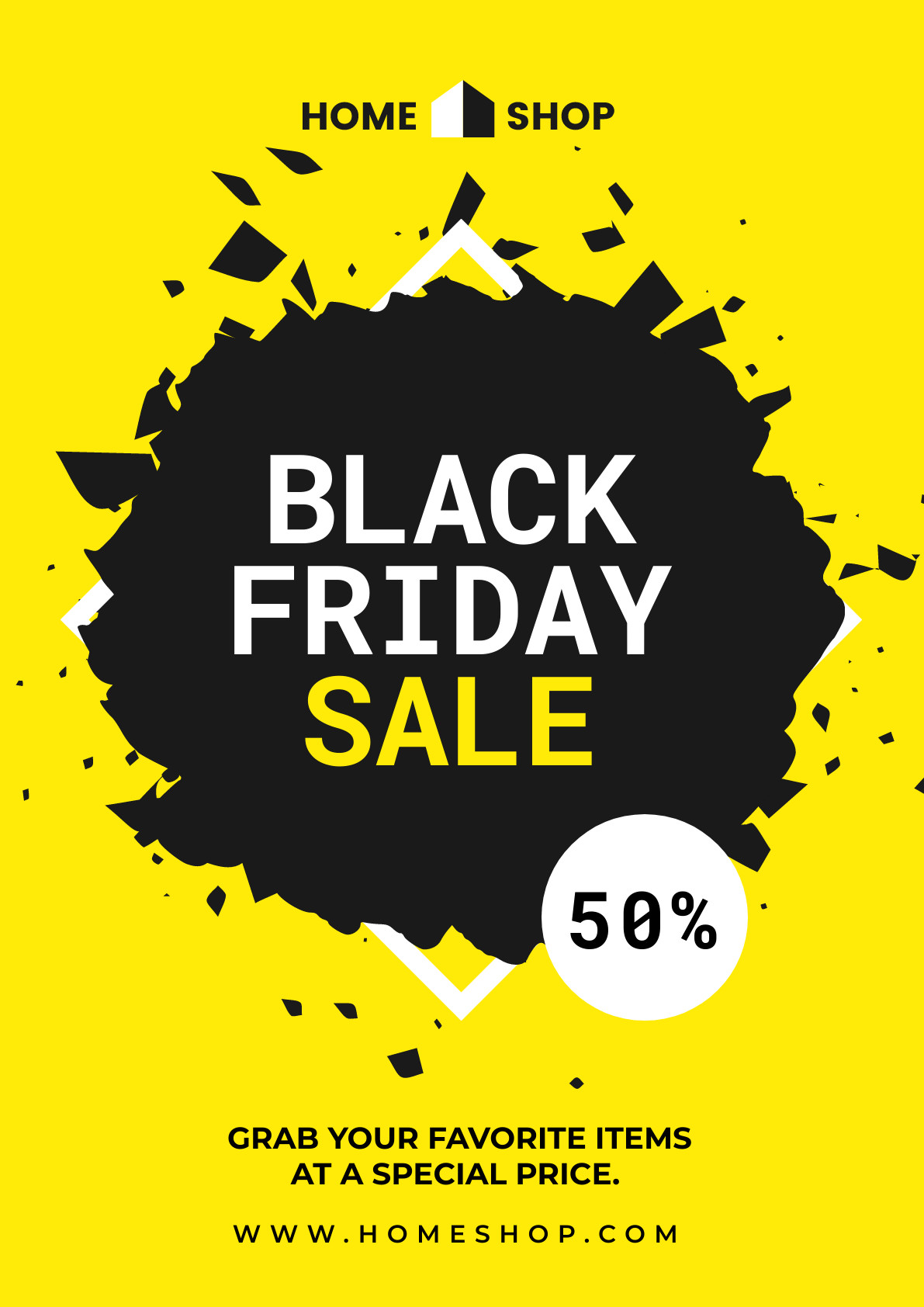 Yellow Shop Black Friday Sale Poster