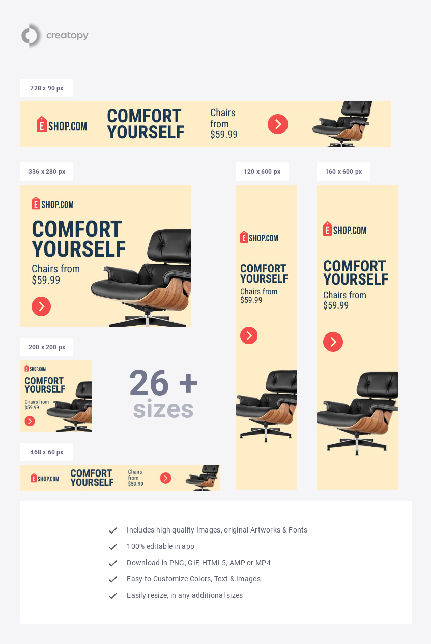 Comfort Yourself Chair Promo - display
