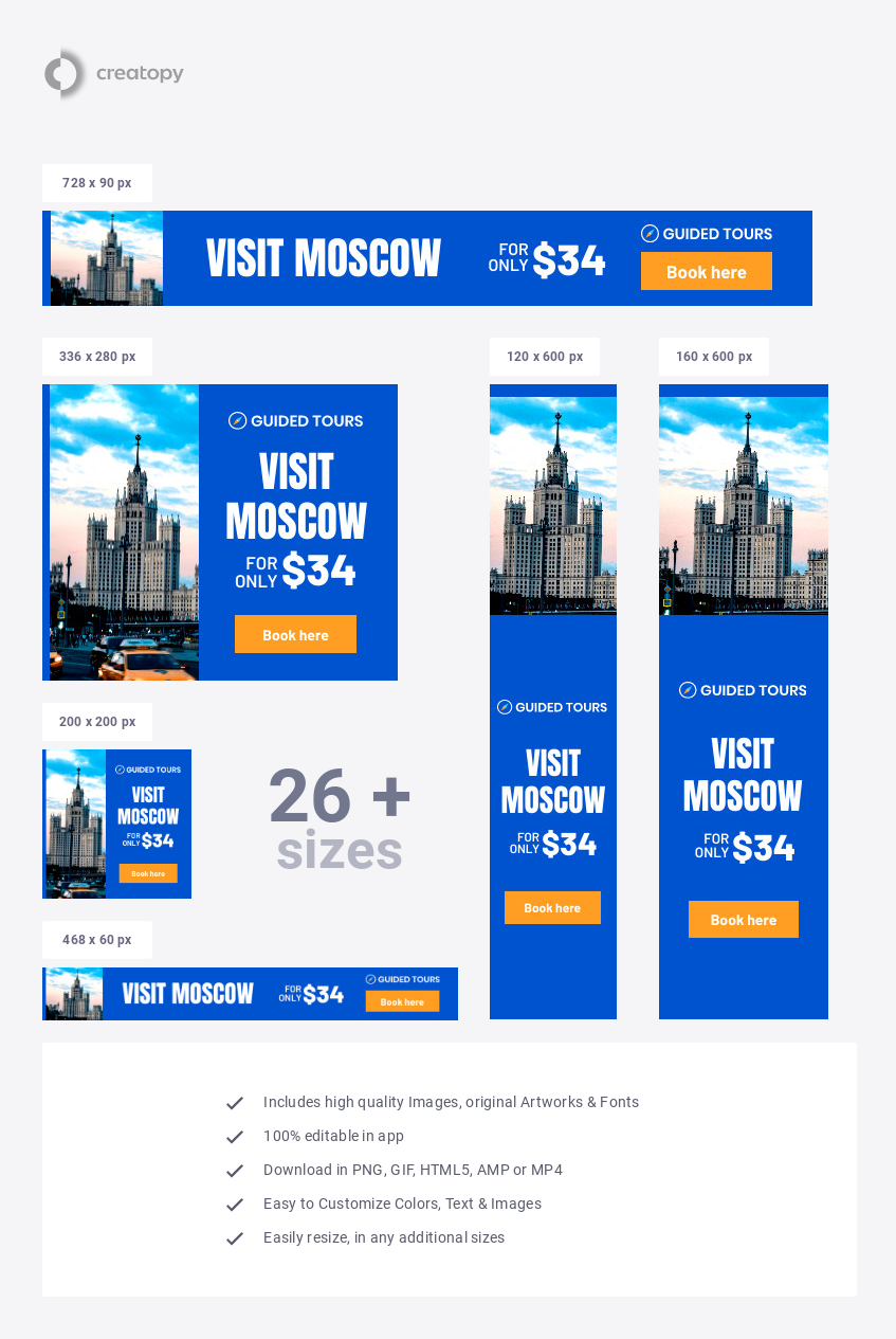 Visit Moscow with Promo Price  - display