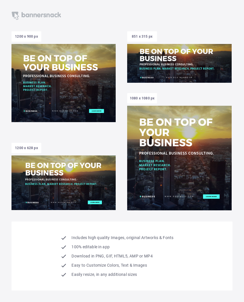 Business Consulting Ad Template - social